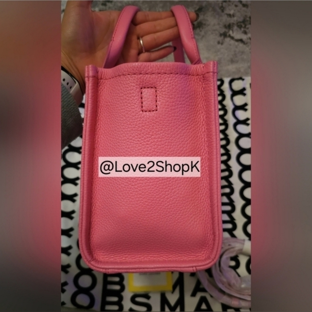 Marc Jacobs Pink Leather Tote with Strap - Picture 3 of 8